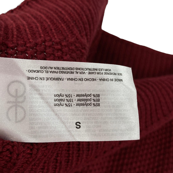 Jessica Simpson Sweater Womens Small Maroon Knit Long Sleeve Crew Neck Pullover - Picture 10 of 16
